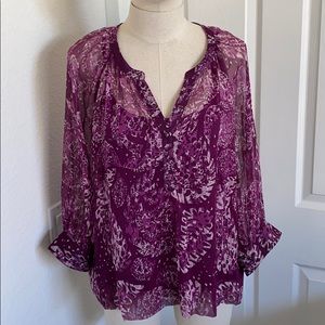 Joie silk blouse with tank top